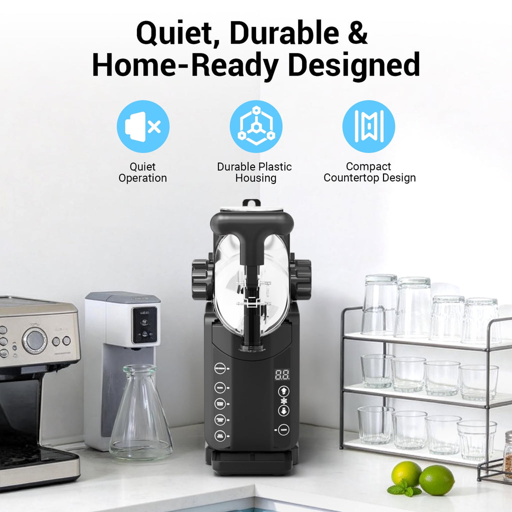 Ecojoy Slushie Machine for Home - Frozen Drink Maker with Auto-Fresh Keep, Smart Display & Self-Cleaning - Perfect for Margaritas, soft-serve ice cream, Milkshakes & More