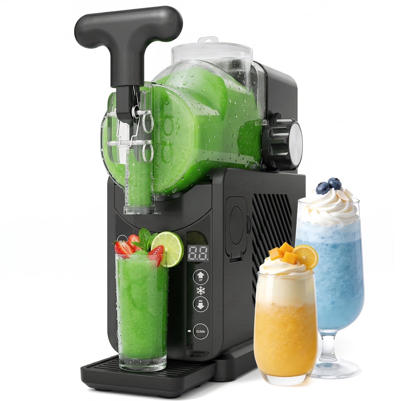Ecojoy Slushie Machine for Home - Frozen Drink Maker with Auto-Fresh Keep, Smart Display & Self-Cleaning - Perfect for Margaritas, soft-serve ice cream, Milkshakes & More