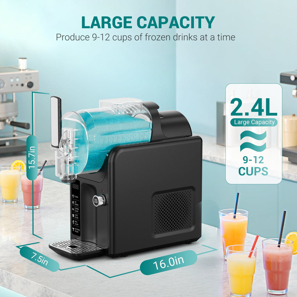 Ecojoy 88 oz Slushie Machine for Home - Frozen Drink Maker with Auto-Fresh Keep, Smart Display & Self-Cleaning - Perfect for Margaritas, Frappés, Milkshakes & More